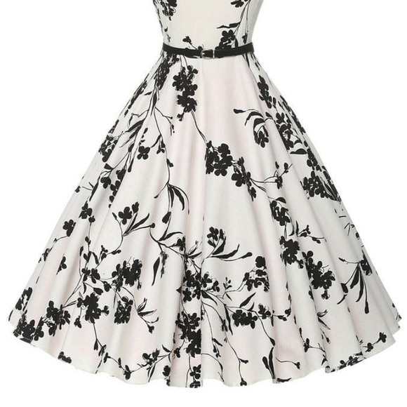 Black and white vintage style dress - Picture 3 of 5